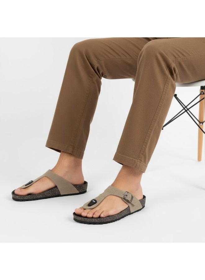 Stylish men's slippers with a modern and comfortable design – genuine leather and non-slip orthopedic sole, available in various sizes and colors. - Image 1